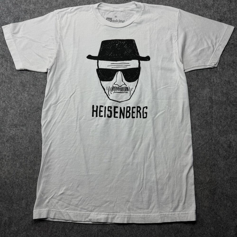 Breaking Bad Heisenberg Shirt Mens Medium White Graphic Logo Tee TV Show